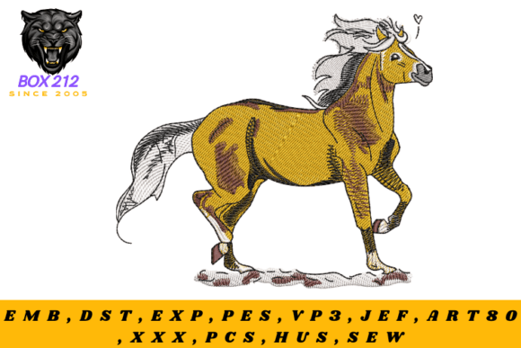 Arabian Horse Digital Embroidery Design