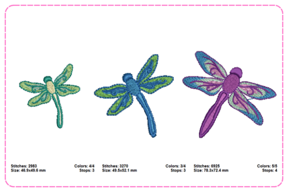 Dragonfly Embroidery Designs