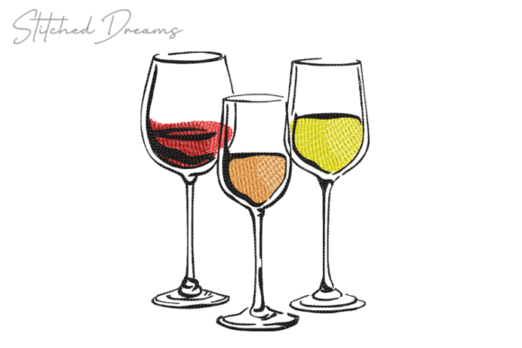 Drinks Digital Embroidery Design