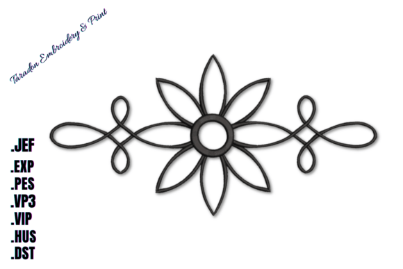Flower Swirl Machine Embroidery Design