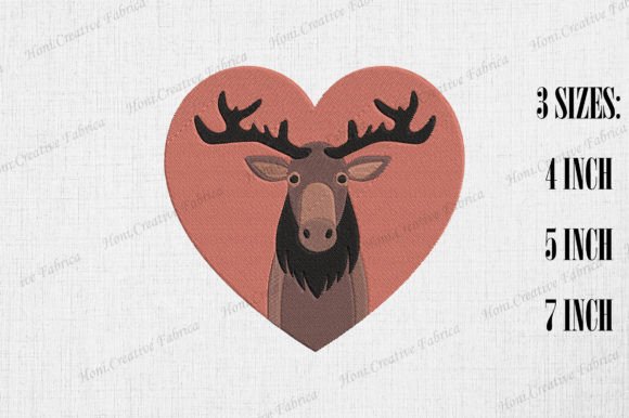 Moose Heart Valentine’s Day Embroidery