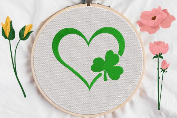 Patrick’s Day Heart Embroidery