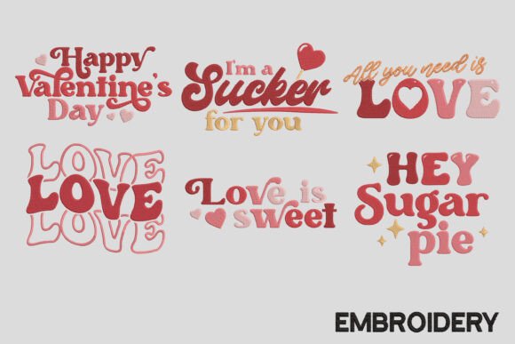 Valentine Embroidery Bundle Designs